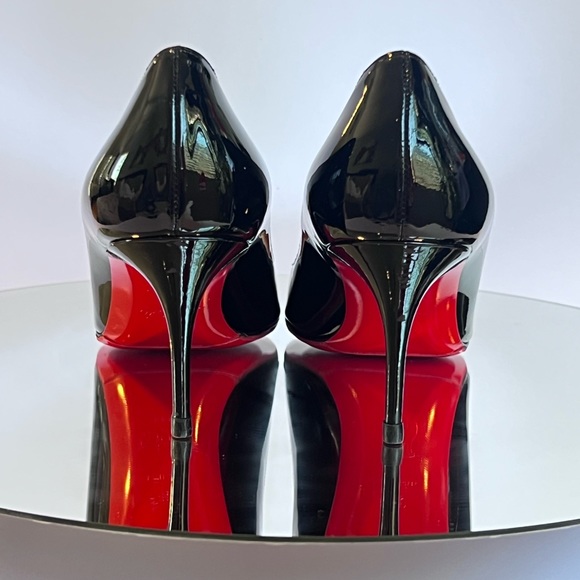 ***SOLD*** Christian Louboutin Décolleté 554 70mm Black Patent Heels, Size 37.5 - Picture 5 of 15